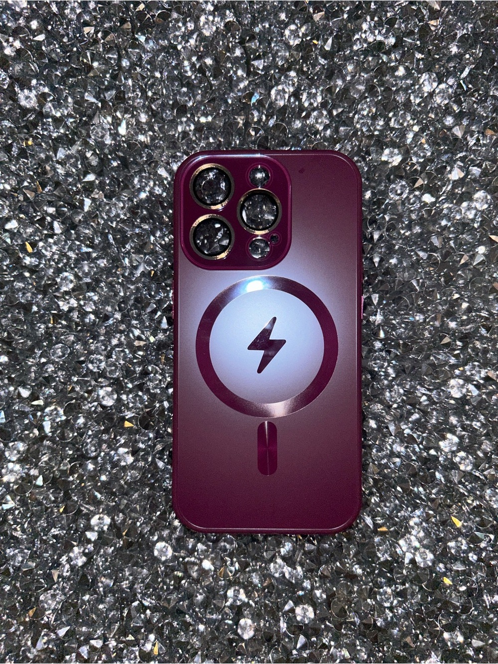 iPhone 15 pro Magenta Wireless Charging Compatible Phone Case